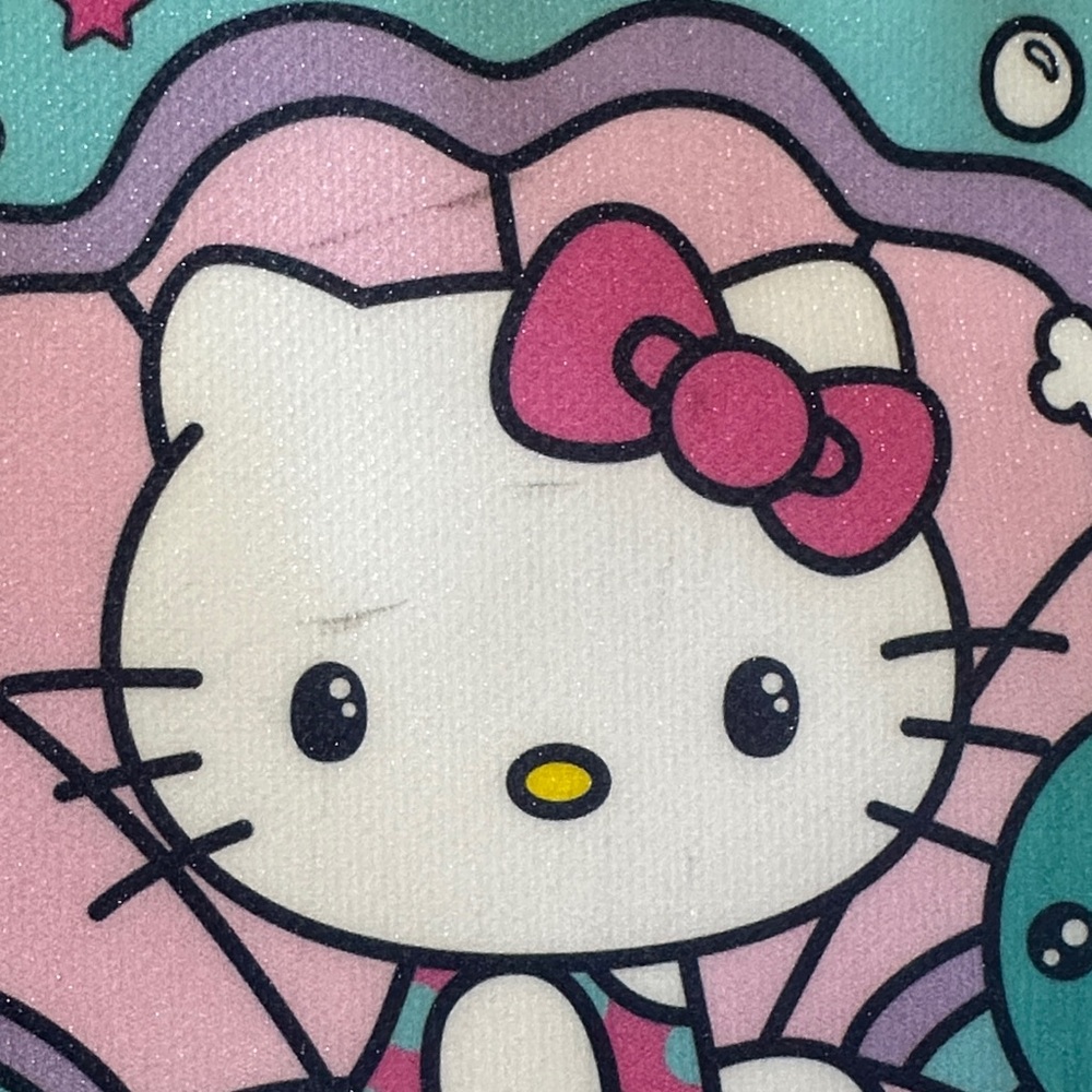 Hello Kitty Aqua and Lavender Kids Shoulder Bag with Undersea Print - Picture 5 of 5